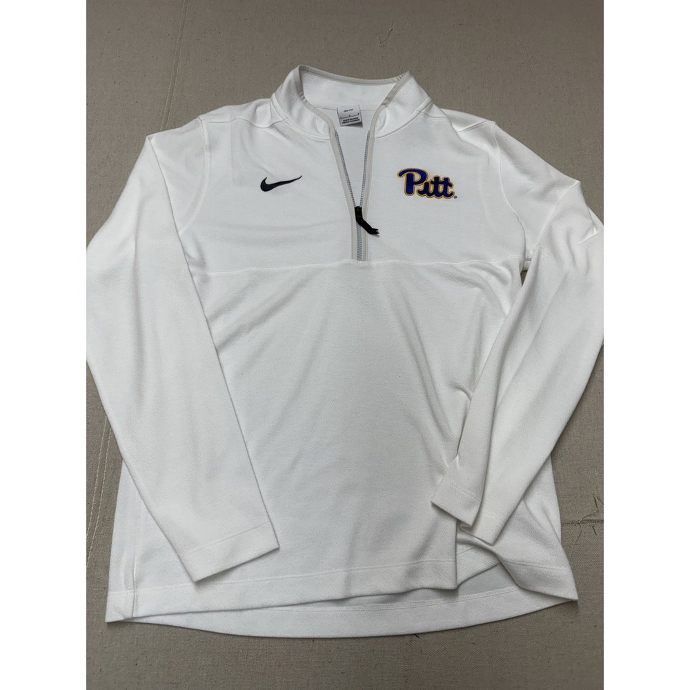 Nike Pitt Panthers Dri-FIT Quarter Zip Pullover Men’s Large White NCAA